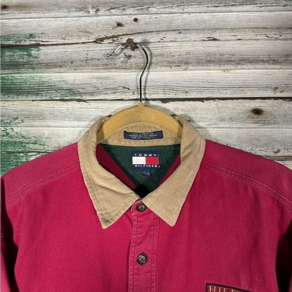 VTG 90s Tommy Hilfiger Ranger Expedition Patch Button Up Outdoors Hiking Shirt - Picture 4 of 10